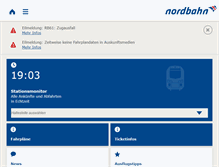 Tablet Screenshot of nordbahn.de